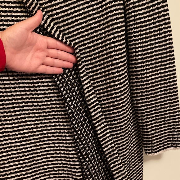 Striped Black and White Women's Sweater - Picture 10 of 10